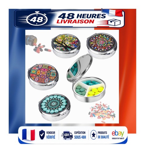 Boite pilules ronde métal - ronde,