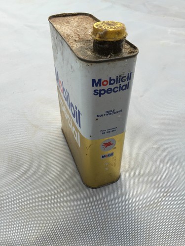 Ancien bidon huile mobiloil - ancien,
