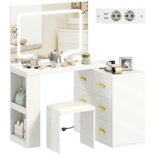 HOMCOM Coiffeuse avec miroir