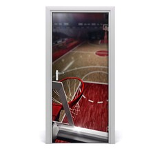Tulup Autocollant de porte 95x205 cm autocollant - Terrain de basketball