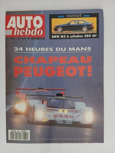 Auto hebdo 835 6 1992 - auto, 24/6/1992