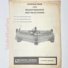 Toro Wheel Horse B-Series Mowers 36” Side & Rear & 42” Rear Deck Owner’s Manual