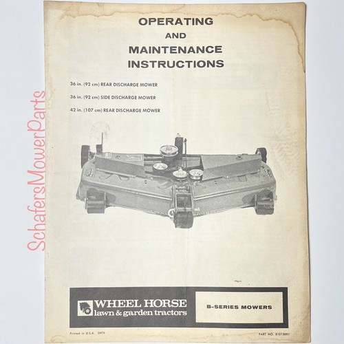 Toro wheel horse - toro, b-series
