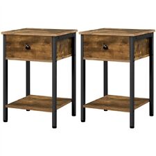 2 Tables de Nuit Tables de Chevet Tables d'Appoint Bout de Canap�� Salon Chambre