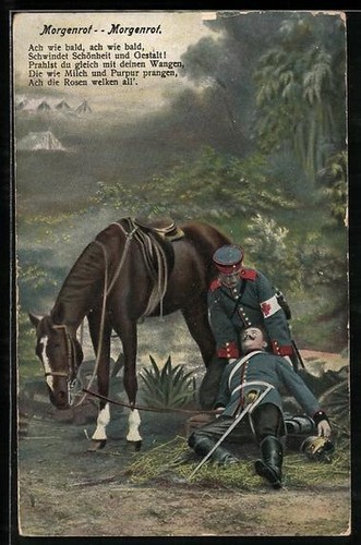 Carte postale ambulancier - , chez