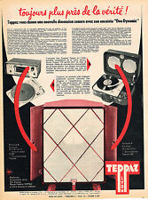 1958 TEPPAZ ADVERTISING 124 ADVERTISEMENT Turntable Electrophone 2