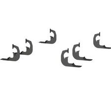 ARIES 4490 Nerf Bar  BRACKET Mount Kit, FITS 6 inch OVAL BAR , See Pics For Fit