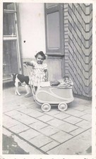 OLD PHOTOGRAPH STROLLER GIRL