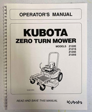 Zero-Turn Mower Operator Manual Kubota Z122E Z121S Z125E Z125S