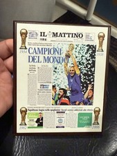 ?? Italy Italia ⚽ Soccer 4x ? World Cup Champions Plaque 7" x 6"