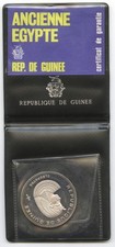 1970 Guinée Cléopâtre Preuve Pièce Argent 500 Francs Ogp Poche COA Égypte - P240