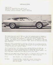 Lamborghini Espada 1971 UK Market Single Sheet Sales Brochure