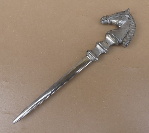 Pewter paper cutter horse - paper,