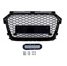 CALANDRE POUR AUDI A1 S1 8X RESTYLEE DE 11/2014 A 07/2018 LOOK RS1 NOIR BRILLANT