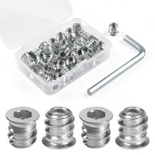 Insert Fileté Bois M5 x 10mm 40 Pièces Douille Filetée Visser Écrous à Bois A...