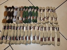 LOT DE 32 écheveaux de LAINE COLBERT DMC 100% pure laine broderie tapisserie