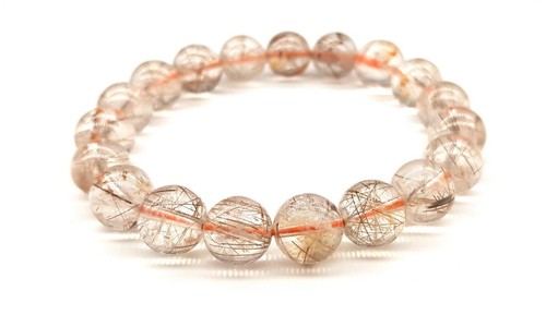 Quartz rutile bracelet - rutile, 6-14mm