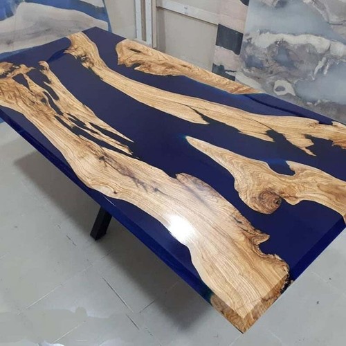 Table rivière époxy bleu - table, de