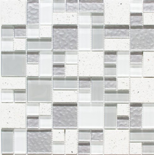 Pâte verre mosaïque blanc - pâte,