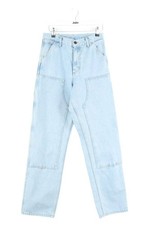 Jean droit en coton bleu