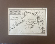  Carte ancienne 18 ème siècle  de la RADE DE MARSEILLE