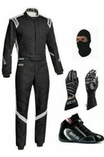Sparco Racing Suit Shoes Gloves Set with FREE Balaclava – Karting Gear Bundle