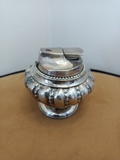Briquet De Table RONSON Crown MK II En Métal Argenté, Made In France .