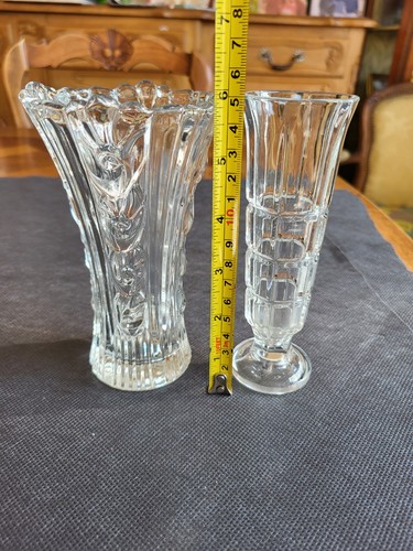 Lot vases verre transparent - vases,
