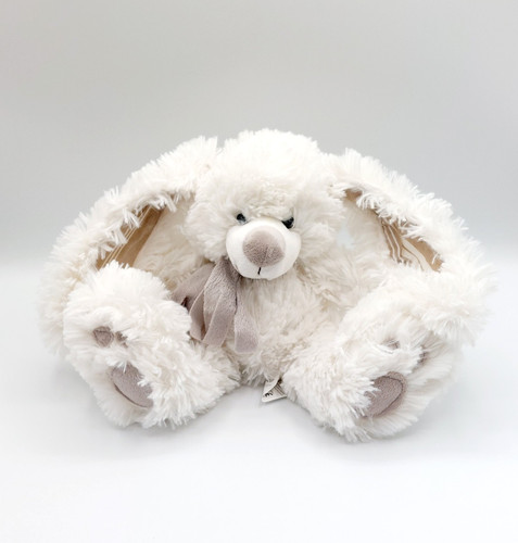 Peluche doudou lapin blanc