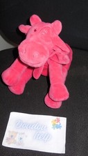 doudou peluche vache Lola rose framboise Mix & Match NOUKIES 18cm