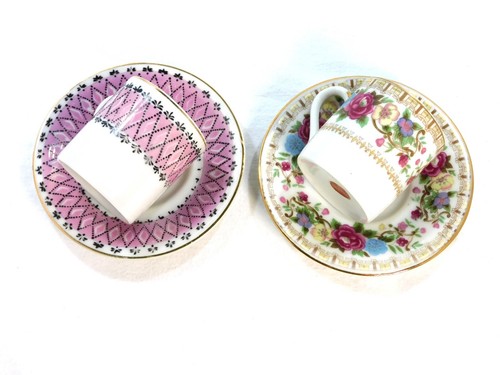 Vintage demitasse cups - pr,