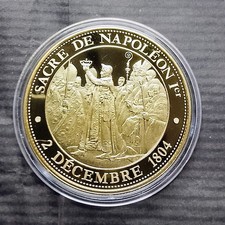 Pièce dorée or 24 carats : "