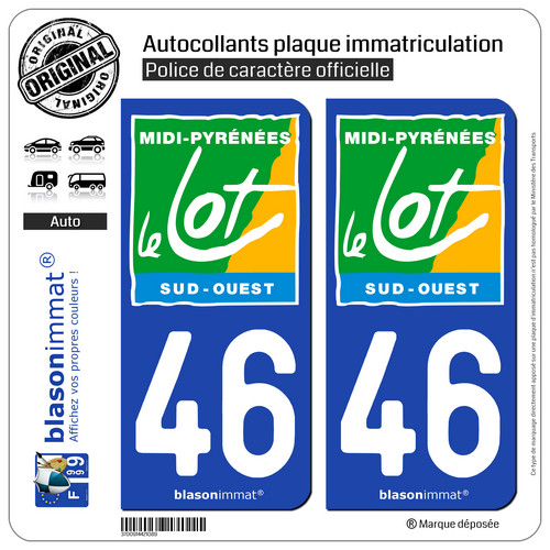 Autocollants plaque - 2,