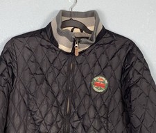 Horseware Of Ireland Black Women XL Duck Down Logo Quilted Jacket Equestrian