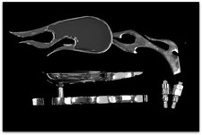 Paire de Retros Flammes  (pour moto quad trike scooter ) retroviseur