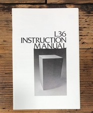 JBL Model L36 Speaker Owners / User Manual *Original*