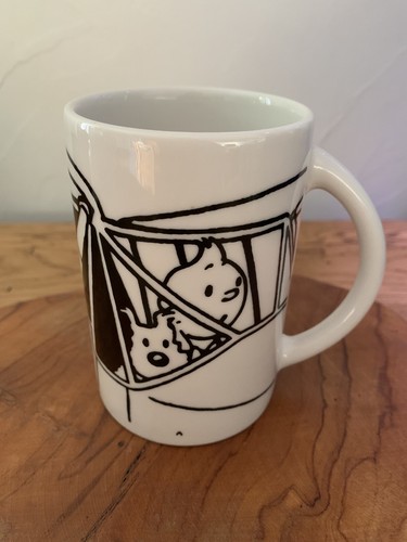 Mug tintin blanc noir - mug,