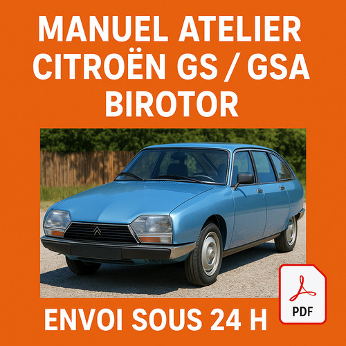 Manuel atelier citroën gsa - citroën, gs