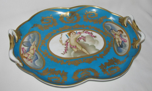 Plateau porcelaine saxe - plateau,