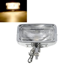 Chrome Retro Rectangle Headlight Lamp Fit For Harley Cafe Racer Chopper Cruiser