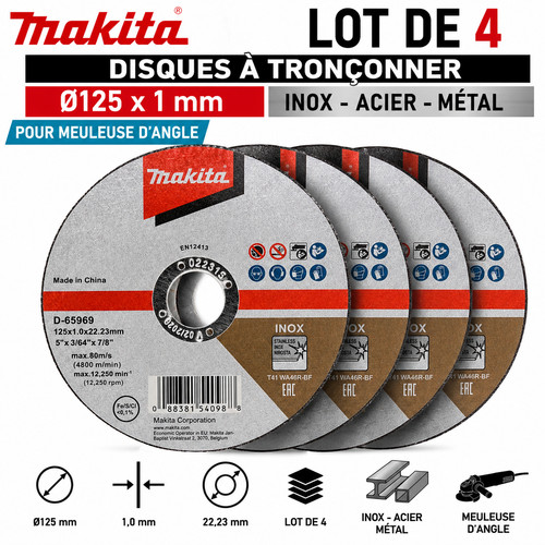 Lot disques tronçonner - 4,