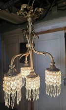 Lustre Pampilles Ancien En