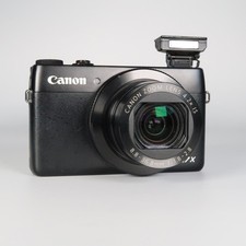 Canon Powershot G7X, Digital Compact Camera Black, SD Card, Case - Excellent