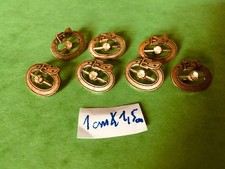 lot 7 gold rhinestone buttons for doll 1cm x 1.5cm buttons dolls