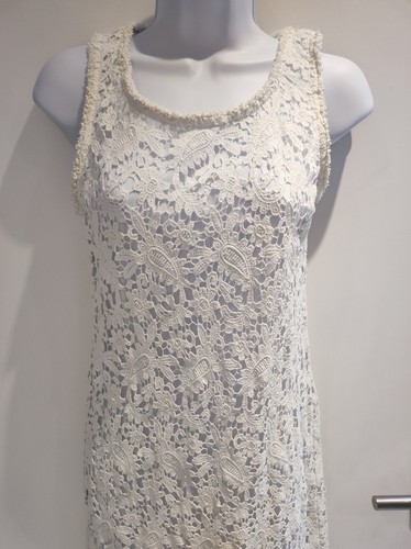 Robe blanche dentelle crochet - robe,