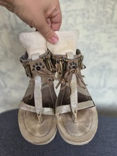 Airstep Womens Biker Ankle Sandals Beige Leather  Beige 39EU 8US 