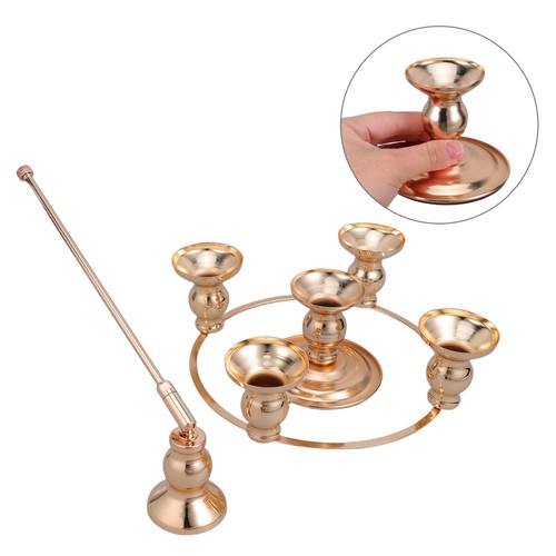 Ensemble bougeoirs fer - de,