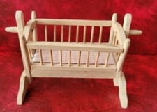 Wooden Crib for Dollhouse