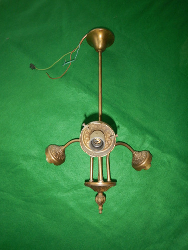 Lustre ancien feux laiton - 3, et