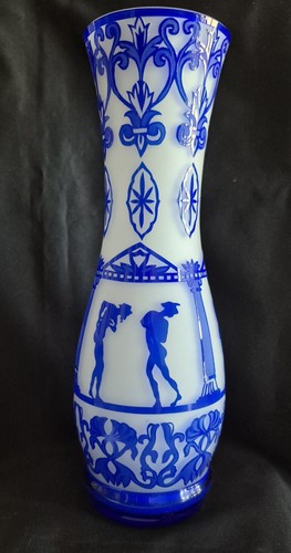 Vase verre opaline - en,
